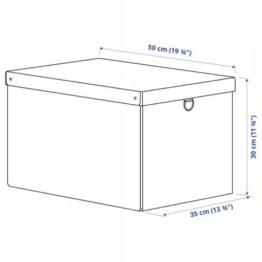 IKEA NIMM POJEMNIK Z POKRYWĄ CZARNY 35x50x30 CM - obrazek 6