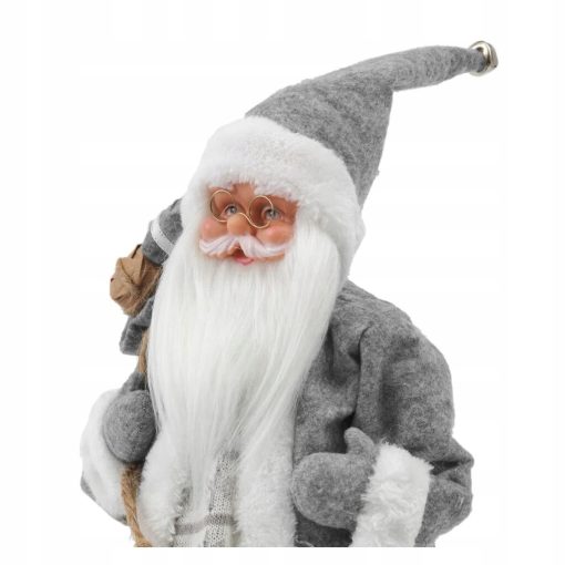 ŚWIĘTY MIKOŁAJ SZARY - FIGURKA DEKORACYJNA 46 CM - obrazek 4