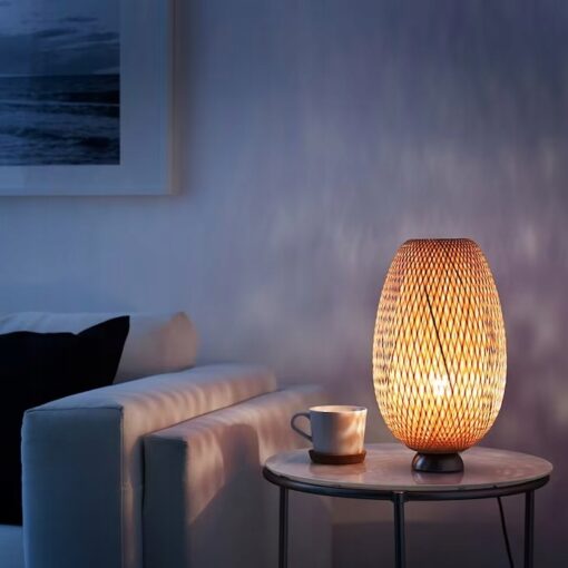 IKEA BOJA LAMPA STOŁOWA BAMBUS 40X20CM - obrazek 2