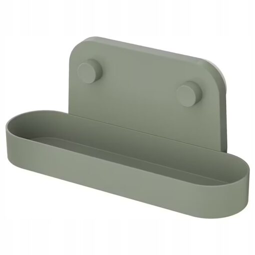 IKEA OBONAS PÓŁKA ŚCIENNA Z PRZYSSAWKĄ SZAROZIEL.