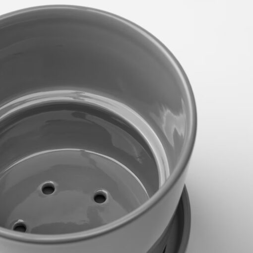 IKEA CITRUSFRUKT DONICZKA Z PODSTAWKĄ SZARA 9 CM - obrazek 6