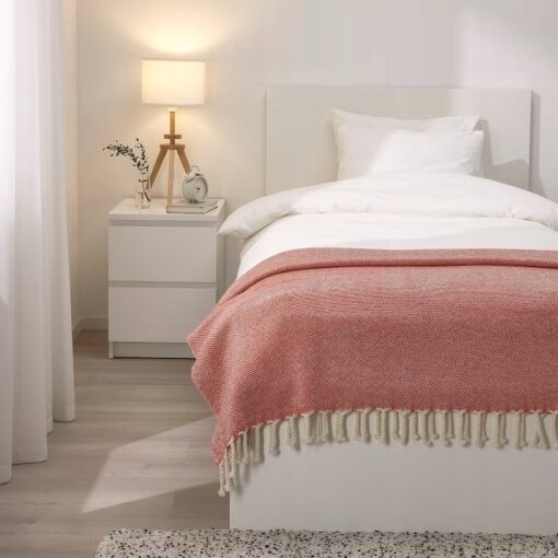 IKEA ULLTISTEL PLED NARZUTA CZERWONY 130x170CM - obrazek 2