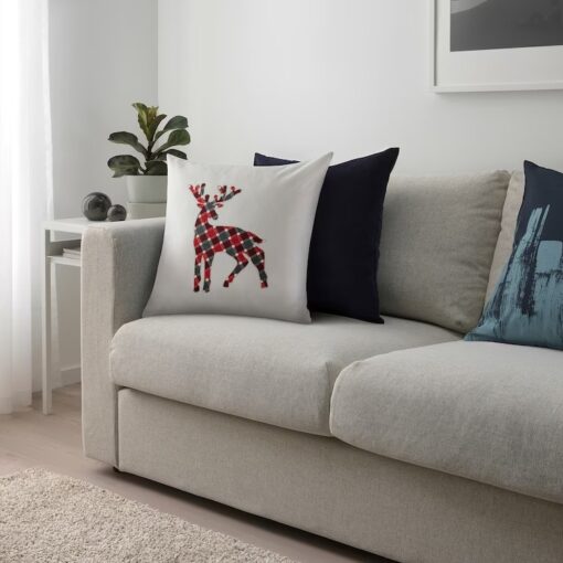 IKEA CROSSBANA POSZEWKA PODUSZKI Z RENIFEREM 50x50 - obrazek 3