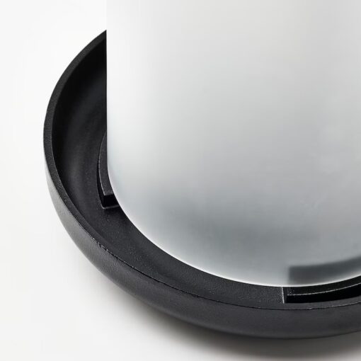 IKEA HEDERVARD LATARENKA SZKLANA / CZARNA 22 CM - obrazek 3