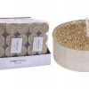 ŚWIECZKI TEALIGHT ZŁOTE BROKAT PODGRZEWACZE 8SZT