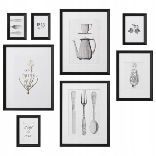 IKEA KONPPANG RAMKA Z OBRAZEM RAMKI ZESTAW 8SZT