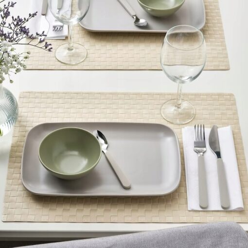 IKEA FARGKLAR TALERZ SZARY MATOWY 30x18 CM 4 SZT. - obrazek 2