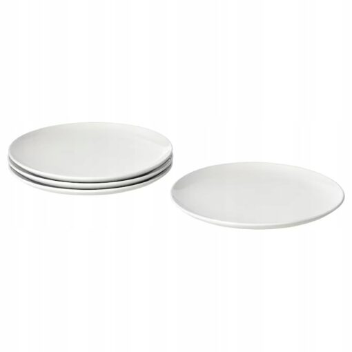 IKEA GODMIDDAG TALERZ BIAŁY 26 CM KOMPLET 4 SZT.