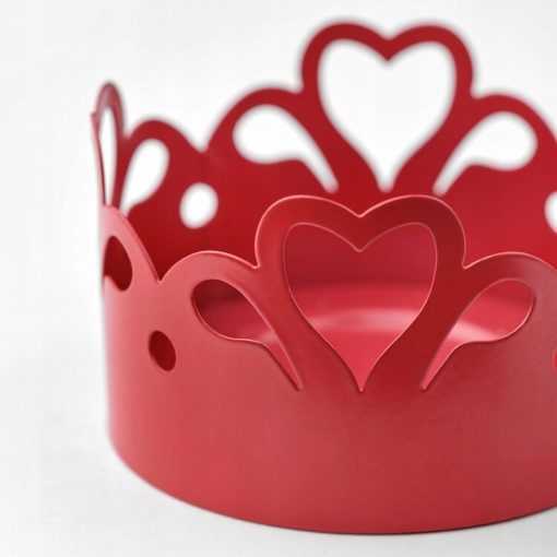 IKEA VINTERFINT ŚWIECZNIK NA TEALIGHT CZERWONY 5cm - obrazek 3