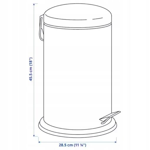 IKEA MJOSA KOSZ NA ODPADY CIEMNY SZARY 12 L - obrazek 7