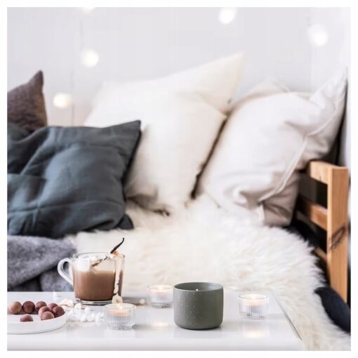 IKEA GLASBJORK ŚWIECA ZAPACH DREWNO CEDR. WANILIA - obrazek 2