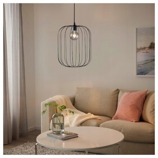 IKEA SNESLAND KLOSZ LAMPY WISZĄCEJ CZARNY 37 CM - obrazek 5