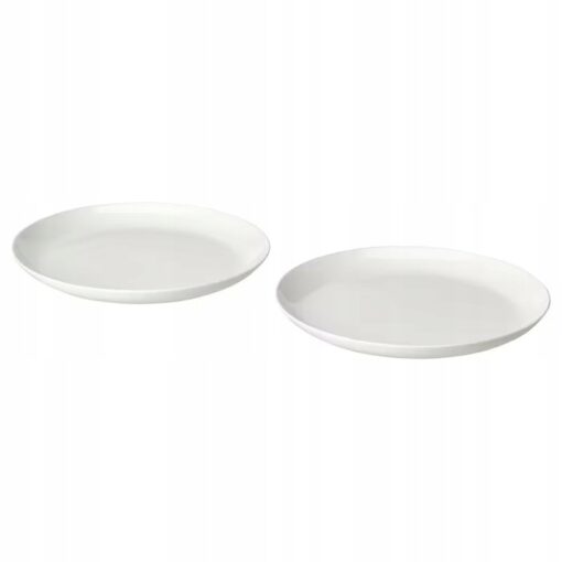 IKEA FROJDEFULL TALERZ PORCELANOWY BIAŁY 25CM 2SZT