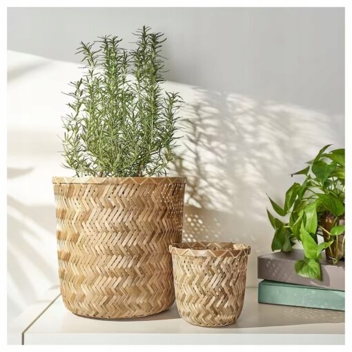 IKEA KLYNNON OSŁONKA DONICZKI BAMBUSOWA 24 CM - obrazek 5