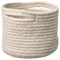 IKEA TJABBIG KOSZ NATURALNY BAWEŁNIANY 15x13 CM