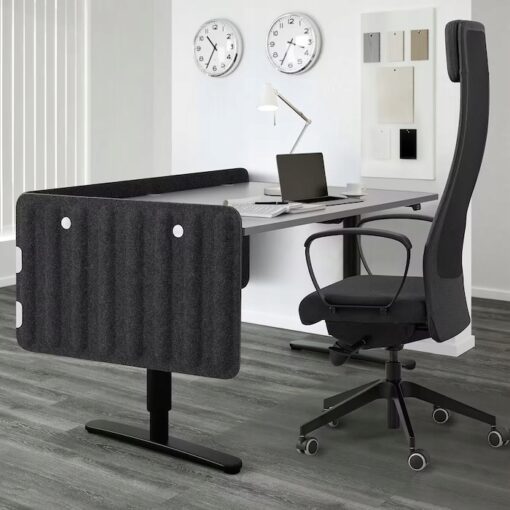 IKEA EILIF ŚCIANKA DO BIURKA SZARY 80x48 CM - obrazek 3