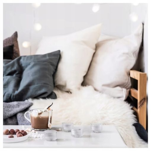 IKEA GLASBJORK ŚWIECA DREWNO CEDROWE WANILIA 30szt - obrazek 4