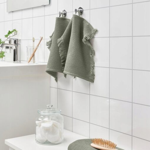 IKEA VALLASAN RĘCZNIK DO RĄK / TWARZY ZIELONY - obrazek 3