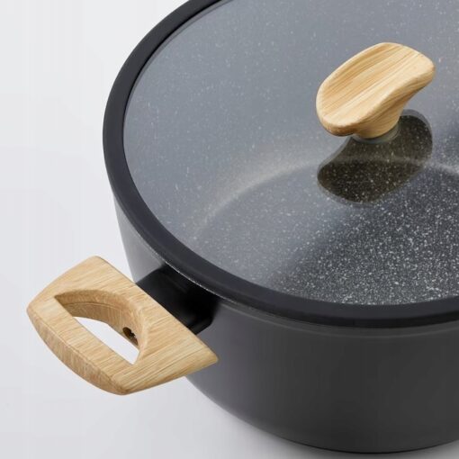 IKEA HUSKNUT GARNEK Z POKRYWKĄ CZARNY 5 L - obrazek 5
