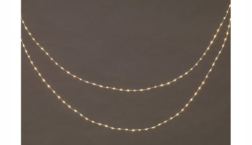 LAMPKI NA BATERIE 200 LED CIEPŁY BIAŁY - obrazek 4