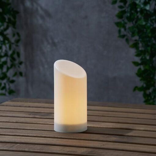 IKEA ADELLOVSKOG ŚWIECA BRYŁOWA LED BIAŁA 16CM - obrazek 2