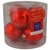 BOMBKI CHOINKOWE GŁADKIE CZERWONE 8 CM - 6 SZT.