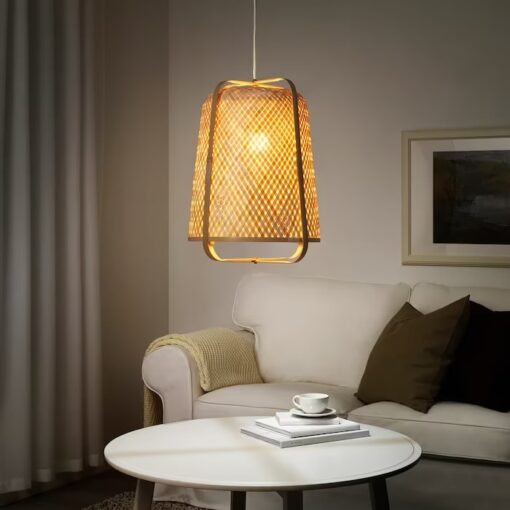 IKEA KNIXHULT LAMPA WISZĄCA BAMBUS 53 cm - obrazek 2