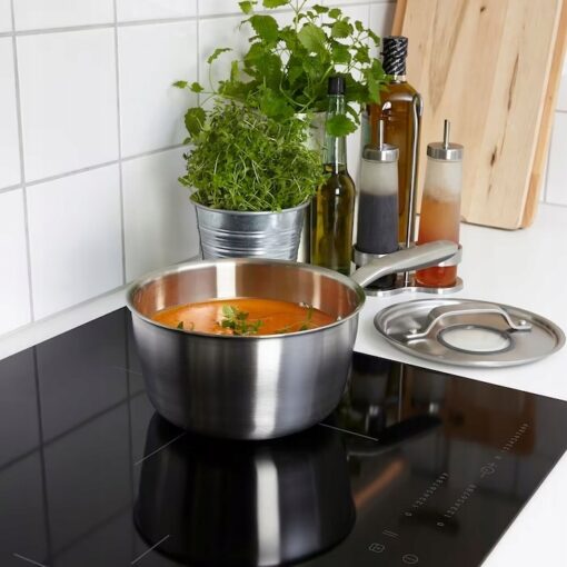 IKEA SENSUELL RONDEL Z POKRYWKĄ GARNEK STAL 2.4L - obrazek 4