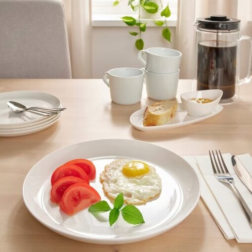 IKEA FROJDEFULL TALERZ PORCELANOWY BIAŁY 25CM 2SZT - obrazek 2