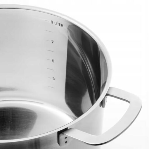 IKEA HEMKOMST GARNEK Z POKRYWKĄ STALOWY 10 L - obrazek 5