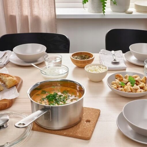 IKEA HEMKOMST RONDEL Z POKRYWKĄ GARNEK STAL 2L - obrazek 4