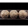 BOMBKI CHOINKOWE ZDOBIONE ZE STYROPIANU 8 CM 3 SZT