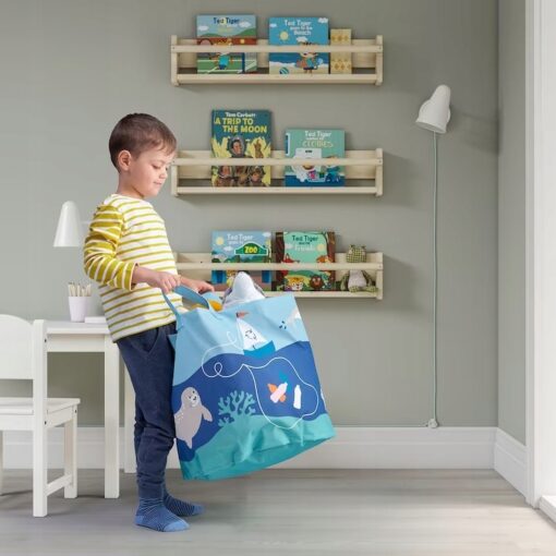 IKEA BLAVINGAD TORBA ZE WZOREM ZWIERZĄT OCEANU - obrazek 4