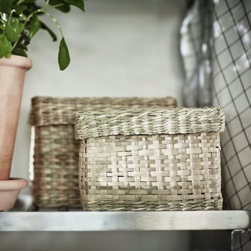 IKEA LURPASSA PUDEŁKO Z PRZYKRYWKĄ TRAWA MORSKA - obrazek 3