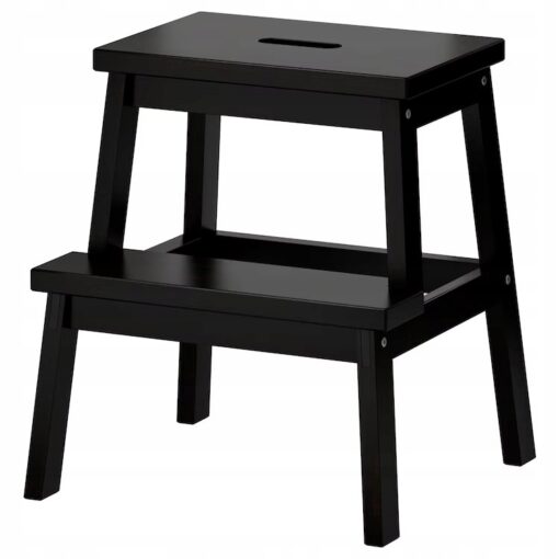 IKEA BEKVAM TABORET ZE SCHODKIEM CZARNY 50 CM