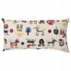 IKEA EKVECKLARE PODUSZKA KREMOWA / KOLOROWA 30x58