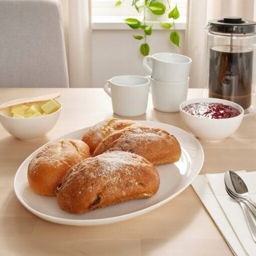 IKEA FROJDEFULL TALERZ PORCELANOWY BIAŁY 34x26 CM - obrazek 3