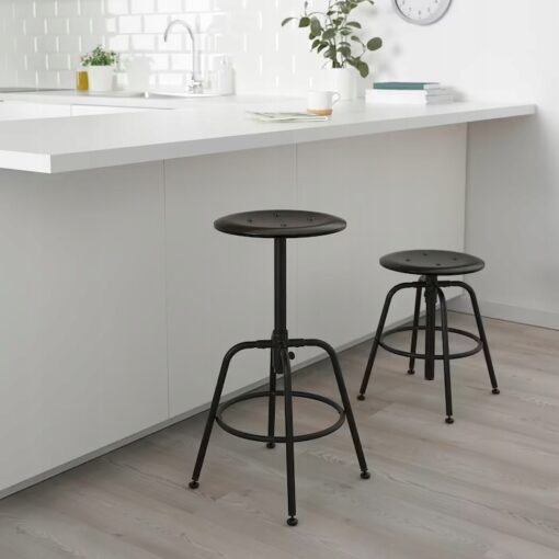 IKEA KULLABERG STOŁEK TABORET CZARNY RÓŻNE WYS. - obrazek 2