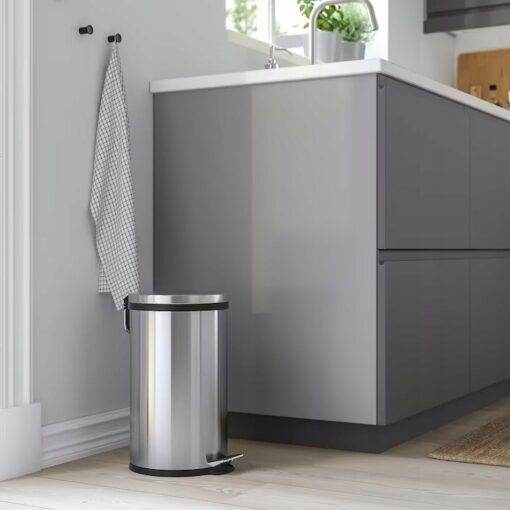 IKEA SNORPA KOSZ NA ODPADY STAL NIERDZ. 12 L - obrazek 2
