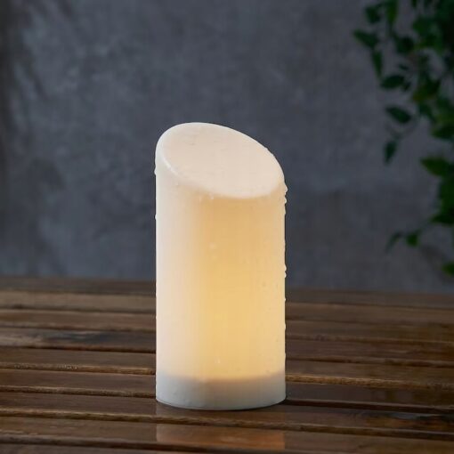 IKEA ADELLOVSKOG ŚWIECA BRYŁOWA LED BIAŁA 16CM - obrazek 4