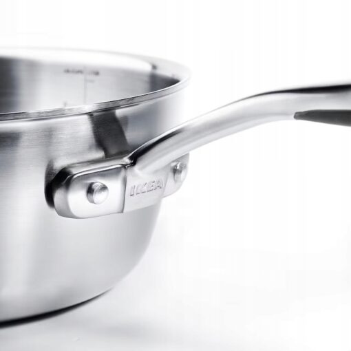 IKEA SENSUELL RONDEL Z POKRYWKĄ GARNEK STAL 2.4L - obrazek 3