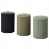 IKEA GLASBJORK ŚWIECA DREWNO CEDROWE WANILIA 3 SZT