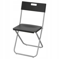 IKEA GUNDE KRZESŁO SKŁADANE ROZKŁADANE CZARNE