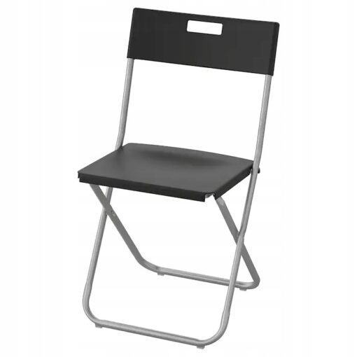 IKEA GUNDE KRZESŁO SKŁADANE ROZKŁADANE CZARNE