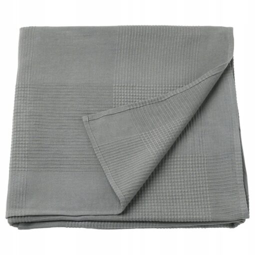 IKEA INDIRA NARZUTA NA ŁÓŻKO SZARA KOC 150x250