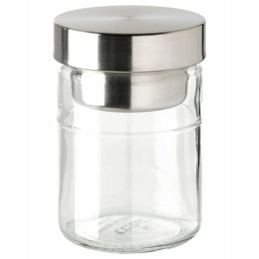 IKEA DAGKLAR SŁOIK Z WKŁADEM SZKŁO BEZB. / STAL NIERDZ. 0.4 L