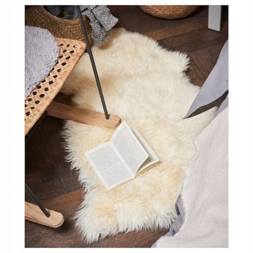 IKEA ULLERSLEV DYWAN DYWANIK SKÓRA OWCZA 85 CM - obrazek 4