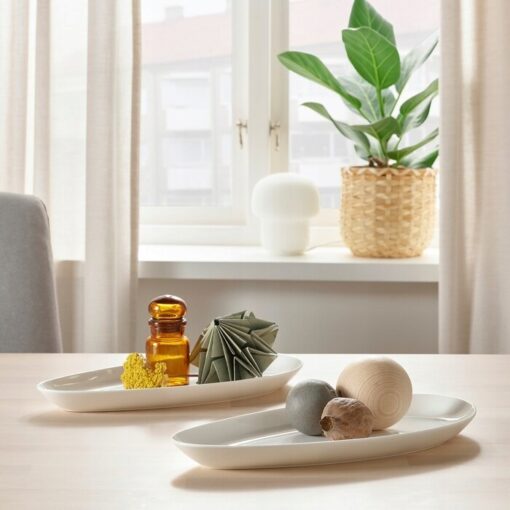 IKEA FROJDEFULL PÓŁMISEK PORCELANA 32x15cm 2SZT - obrazek 3