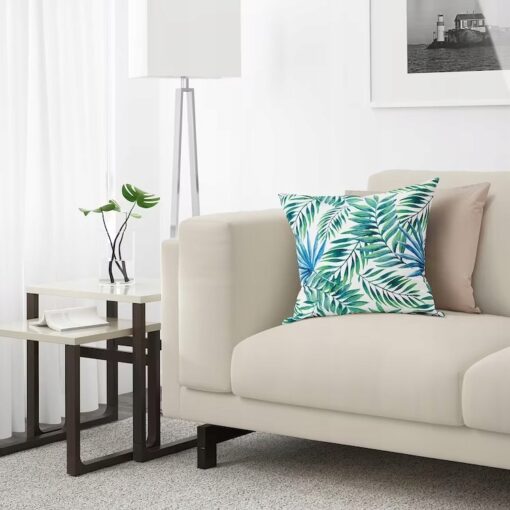 IKEA ROSENPION POSZEWKA PODUSZKI / WZÓR W LIŚCIE - obrazek 2