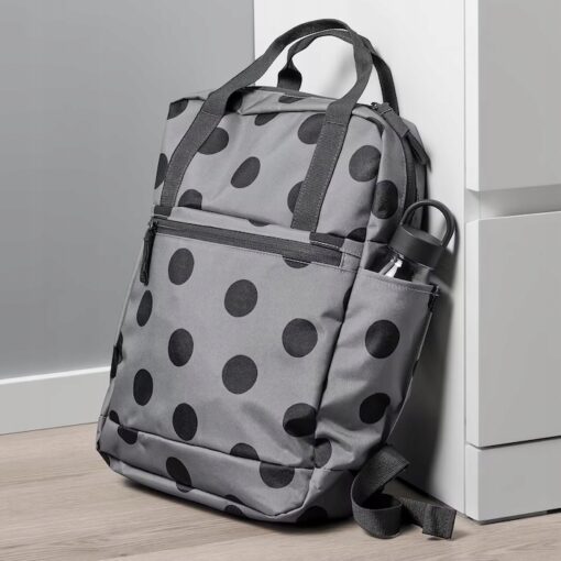IKEA STARTTID PLECAK SZARY / KROPKI 12 L - obrazek 3